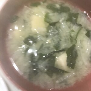 切り干し大根＆わかめ＆高野豆腐のお味噌汁